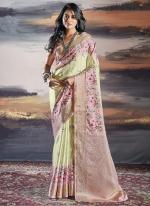 Pure Sattin Mint Party Wear Weaving Saree